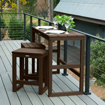 Monroe Modern Counter Height Balcony 3pc Set Dining Highwood USA