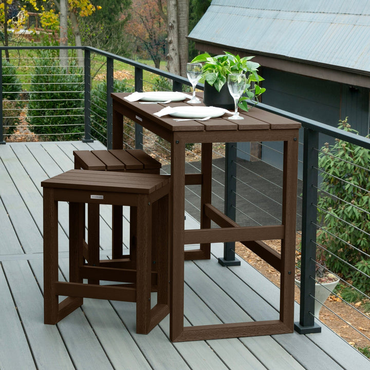 Monroe Modern Counter Height Balcony 3pc Set Dining Highwood USA