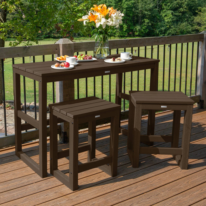Monroe Modern Counter Height Balcony 3pc Set Dining Highwood USA