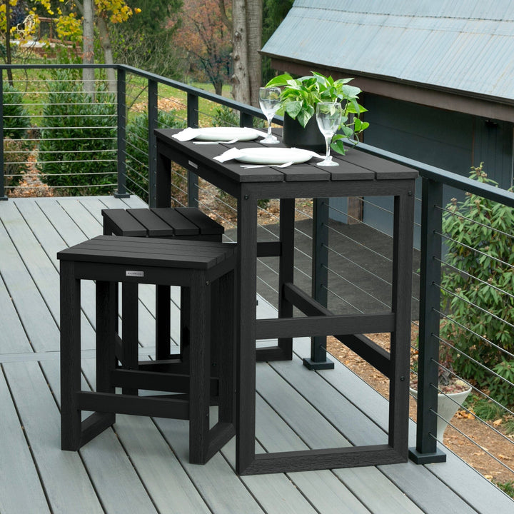 Monroe Modern Counter Height Balcony 3pc Set Dining Highwood USA
