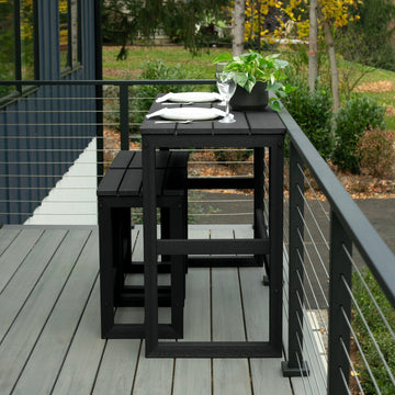 Monroe Modern Counter Height Balcony 3pc Set Dining Highwood USA