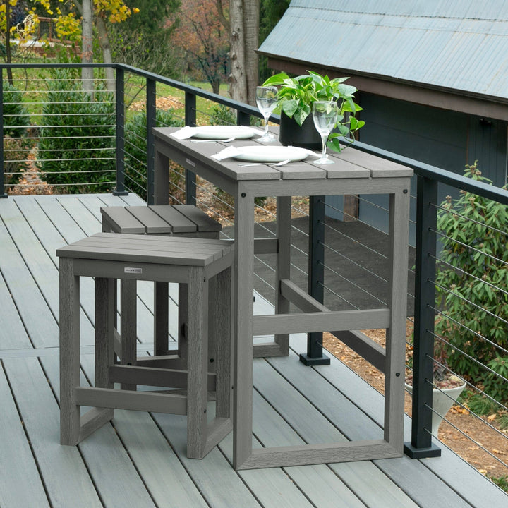 Monroe Modern Counter Height Balcony 3pc Set Dining Highwood USA