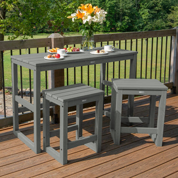 Monroe Modern Counter Height Balcony 3pc Set Dining Highwood USA
