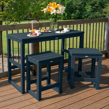Monroe Modern Counter Height Balcony 3pc Set Dining Highwood USA