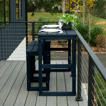 Monroe Modern Counter Height Balcony 3pc Set Dining Highwood USA
