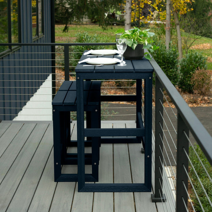 Monroe Modern Counter Height Balcony 3pc Set Dining Highwood USA
