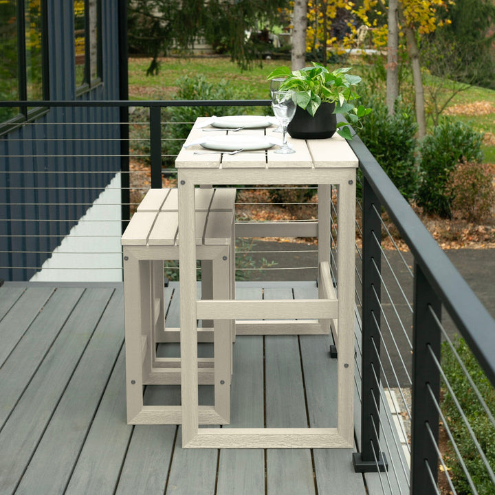 Monroe Modern Counter Height Balcony 3pc Set Dining Highwood USA