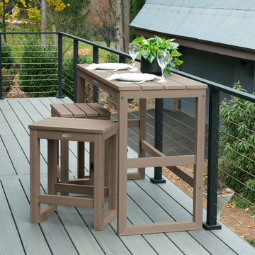 Monroe Modern Counter Height Balcony 3pc Set Dining Highwood USA