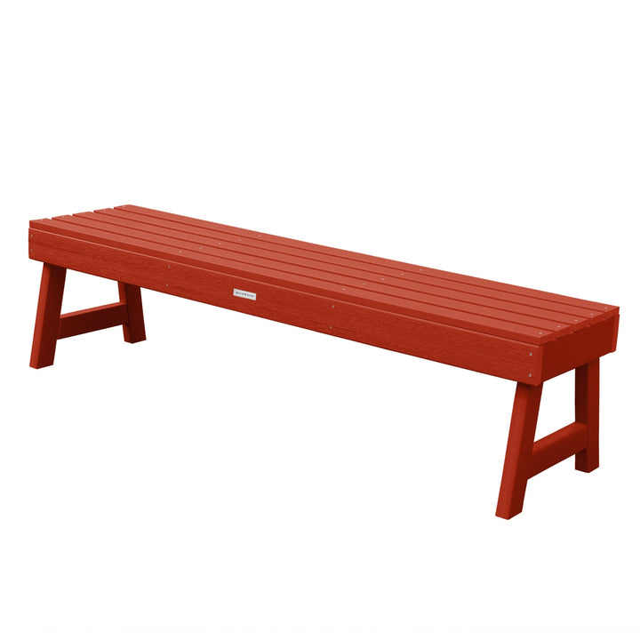 Weatherly Picnic Backless Bench - 5ft Bench Highwood USA Rustic Red