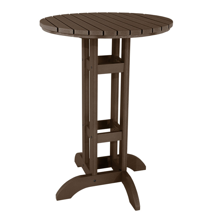 Round 30" Diameter Bistro Table - Bar Height Table Highwood USA Weathered Acorn