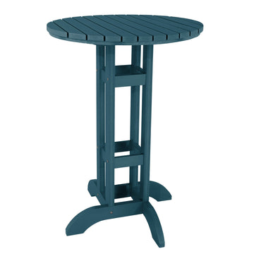 Round 30" Diameter Bistro Table - Bar Height Table Highwood USA Nantucket Blue