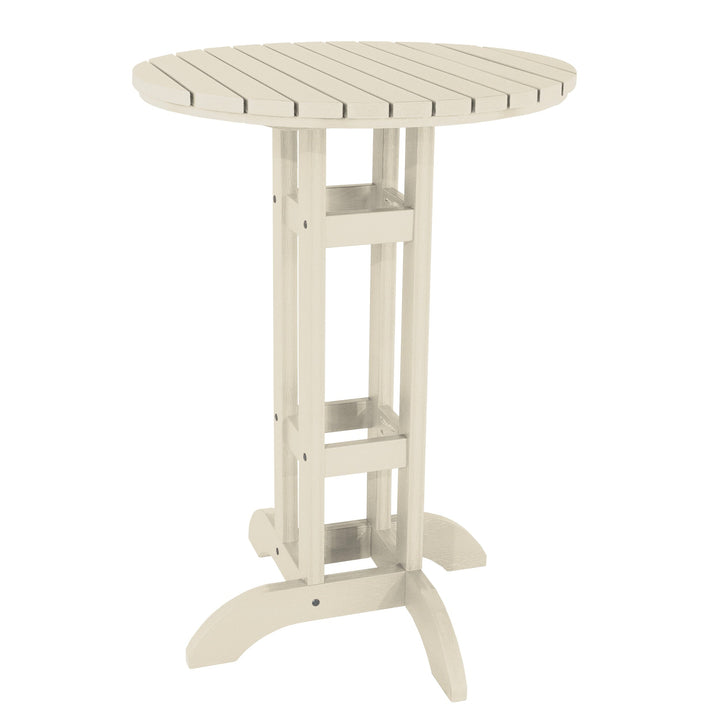 Round 30" Diameter Bistro Table - Bar Height Table Highwood USA Whitewash