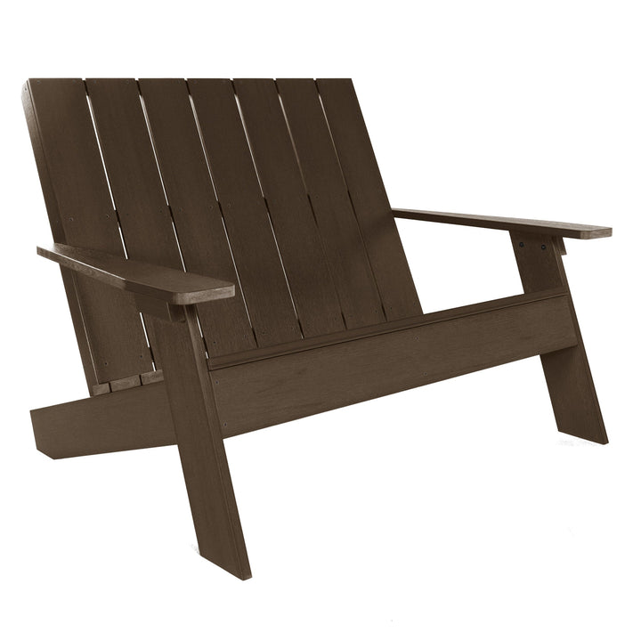 Italica Modern Double Wide Adirondack Chair Adirondack Chairs Highwood USA Weathered Acorn