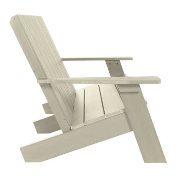 Side view of Italica Modern bench in Whitewash