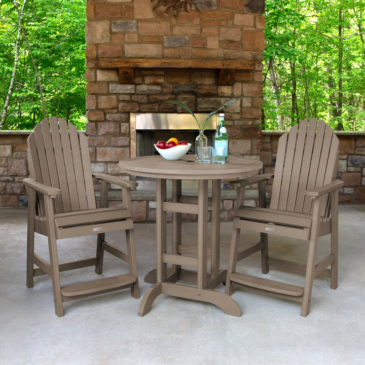 Hamilton 3pc 36in Round Dining Set - Counter Height Dining Highwood USA