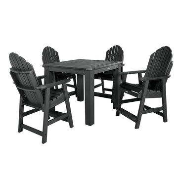 Hamilton 5pc Square Dining Set 42in x 42in - Counter Height Dining Highwood USA Black