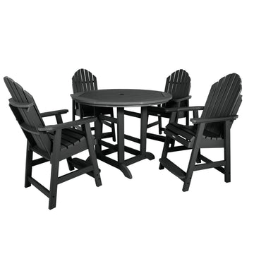 Hamilton 5pc 48in Round Dining Set - Counter Height Dining Highwood USA Black