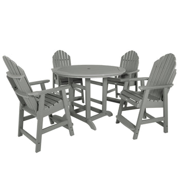 Hamilton 5pc 48in Round Dining Set - Counter Height Dining Highwood USA Coastal Teak