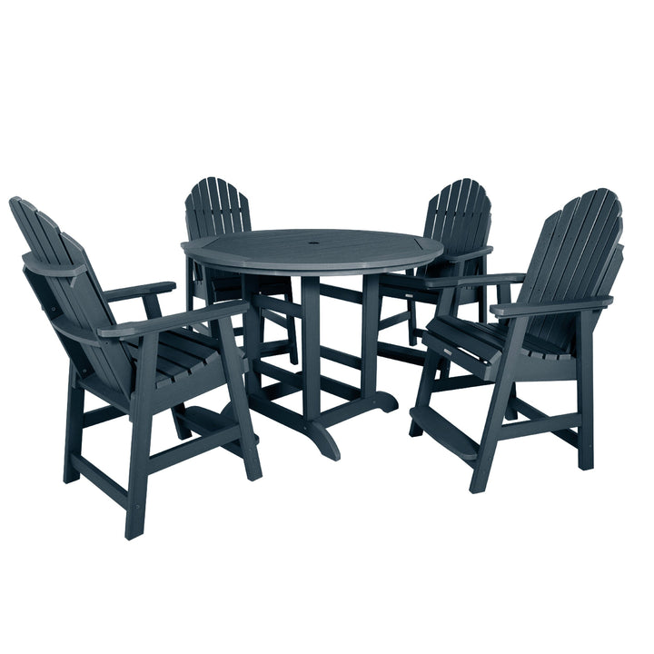 Hamilton 5pc 48in Round Dining Set - Counter Height Dining Highwood USA Federal Blue