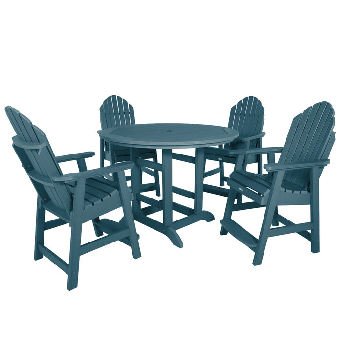 Hamilton 5pc 48in Round Dining Set - Counter Height Dining Highwood USA Nantucket Blue