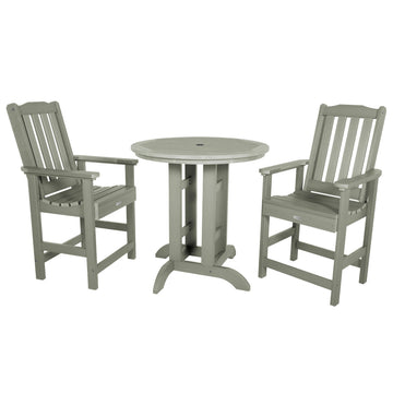 Lehigh 3pc 36in Round Dining Set - Counter Height Dining Highwood USA Eucalyptus
