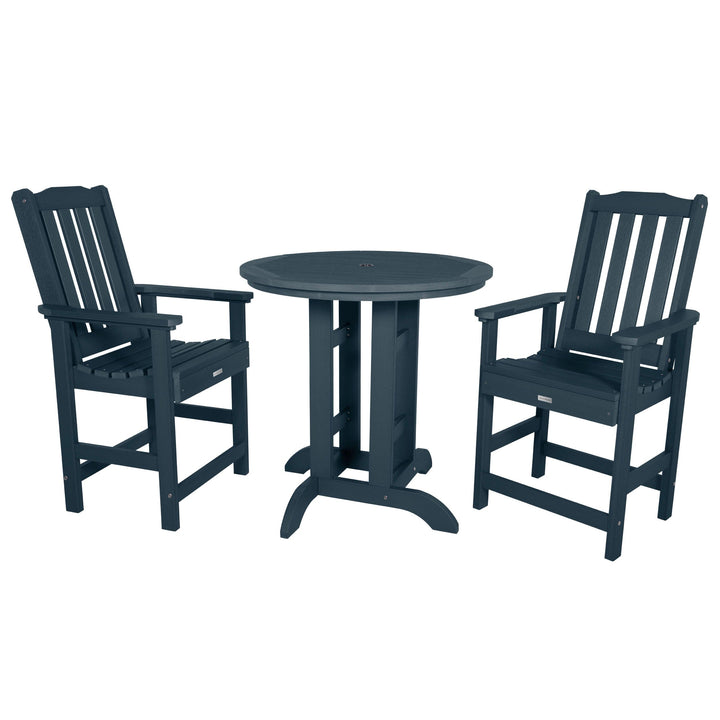 Lehigh 3pc 36in Round Dining Set - Counter Height Dining Highwood USA Federal Blue
