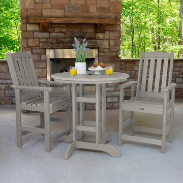 Lehigh 3pc 36in Round Dining Set - Counter Height Dining Highwood USA