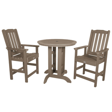 Lehigh 3pc 36in Round Dining Set - Counter Height Dining Highwood USA Woodland Brown