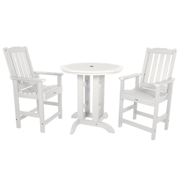 Lehigh 3pc 36in Round Dining Set - Counter Height Dining Highwood USA White