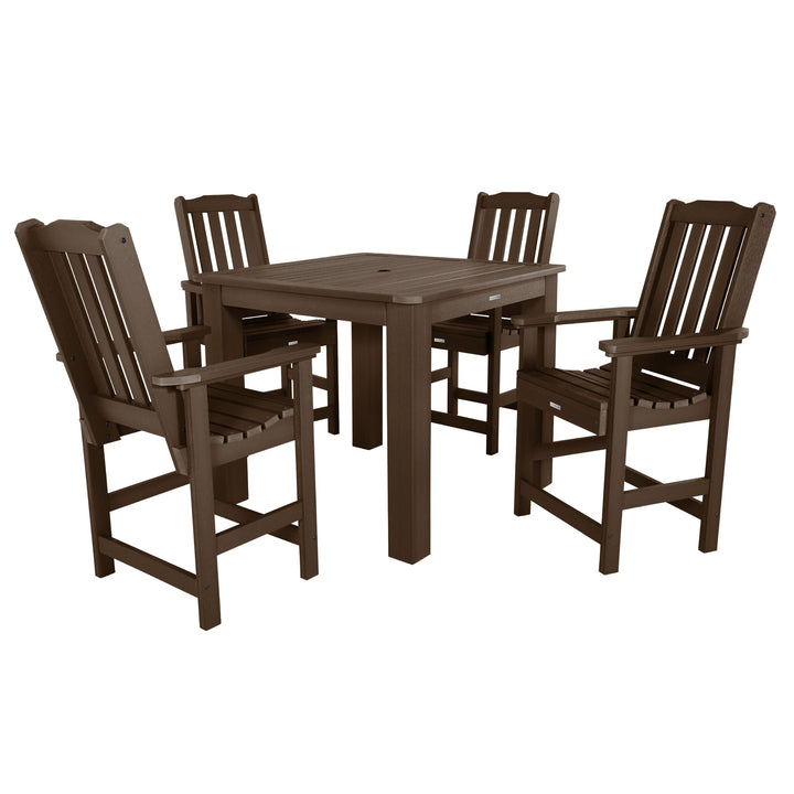 Lehigh 5pc Square Dining Set 42in x 42in - Counter Height Dining Highwood USA Weathered Acorn