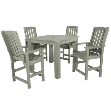 Lehigh 5pc Square Dining Set 42in x 42in - Counter Height Dining Highwood USA Eucalyptus