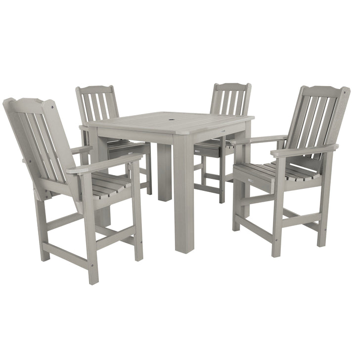 Lehigh 5pc Square Dining Set 42in x 42in - Counter Height Dining Highwood USA Harbor Gray