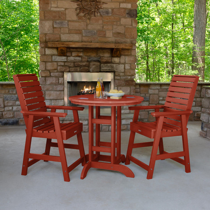 Weatherly 3pc 36in Round Dining Set - Counter Height Dining Highwood USA