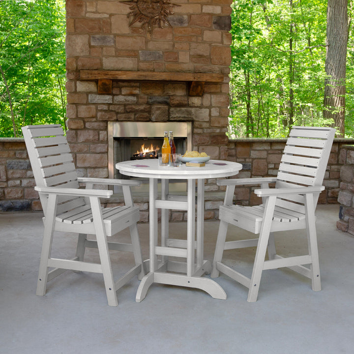 Weatherly 3pc 36in Round Dining Set - Counter Height Dining Highwood USA