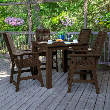 Weatherly 5pc Square Dining Set 42in x 42in- Counter Height Dining Highwood USA