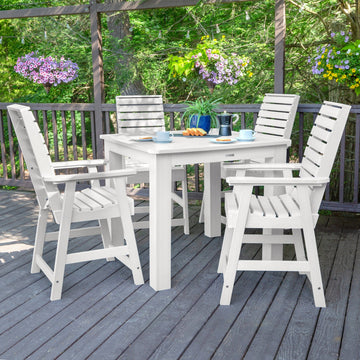 Weatherly 5pc Square Dining Set 42in x 42in- Counter Height Dining Highwood USA