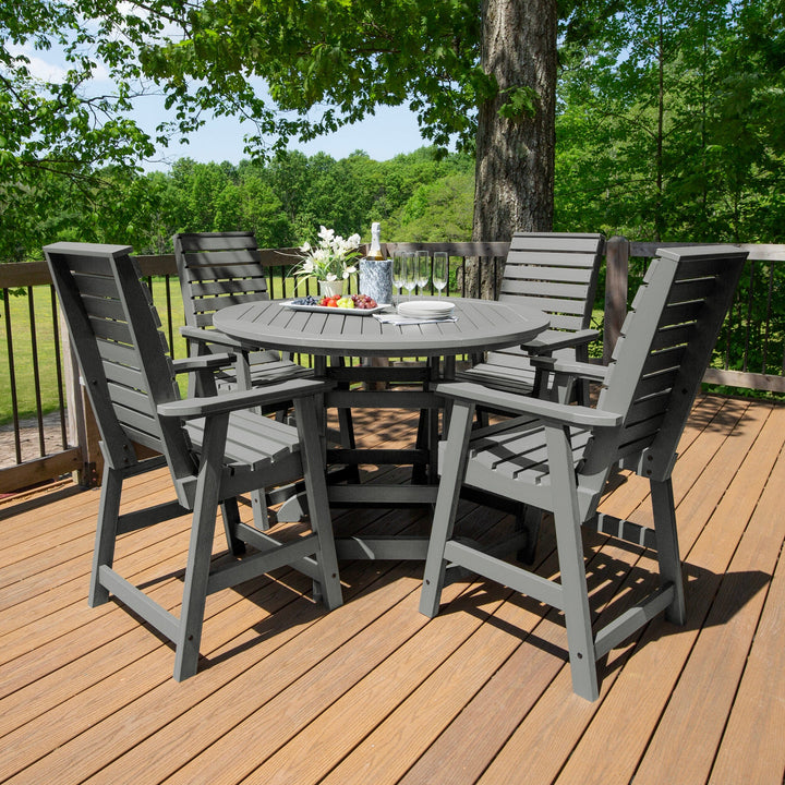 Weatherly 5pc 48in Round Dining Set - Counter Height Dining Highwood USA