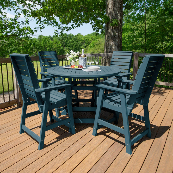 Weatherly 5pc 48in Round Dining Set - Counter Height Dining Highwood USA