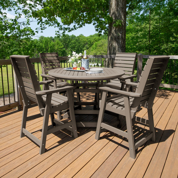 Weatherly 5pc 48in Round Dining Set - Counter Height Dining Highwood USA