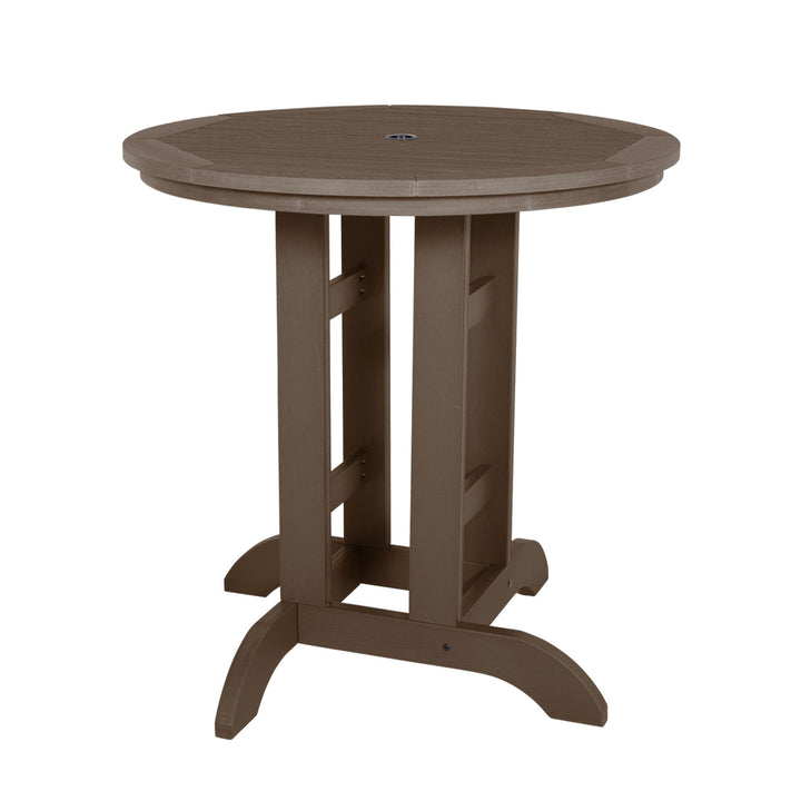 Round 36in Diameter Dining Table - Counter Height Dining Highwood USA Weathered Acorn
