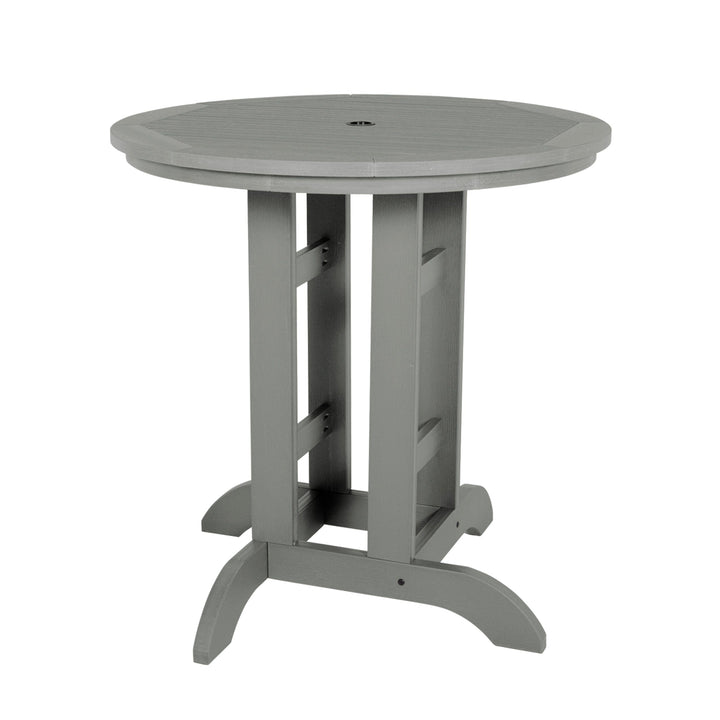 Round 36in Diameter Dining Table - Counter Height Dining Highwood USA Coastal Teak