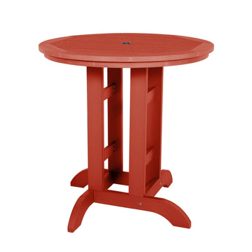 Round 36in Diameter Dining Table - Counter Height Dining Highwood USA Rustic Red