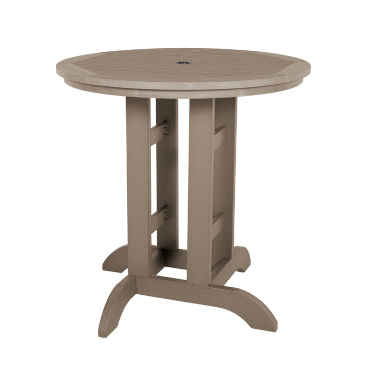 Round 36in Diameter Dining Table - Counter Height Dining Highwood USA Woodland Brown