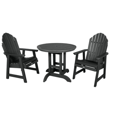 Hamilton 3pc 36in Round Dining Set - Dining Height Dining Highwood USA Black
