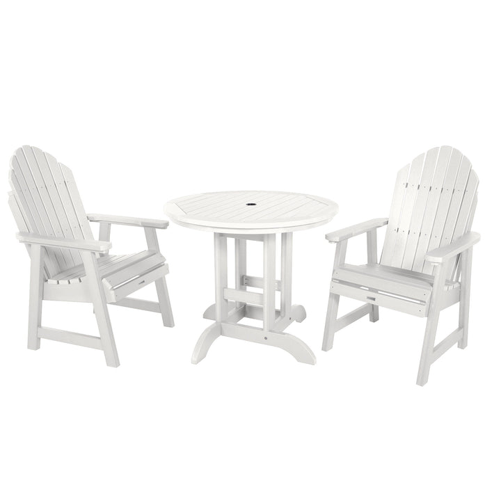 Hamilton 3pc 36in Round Dining Set - Dining Height Dining Highwood USA White