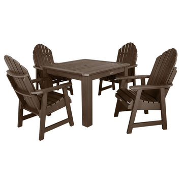 Hamilton 5pc Square Dining Set 42in x 42in - Dining Height Dining Highwood USA Weathered Acorn
