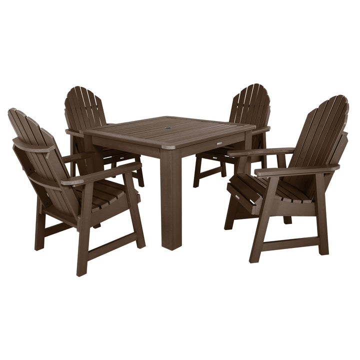 Hamilton 5pc Square Dining Set 42in x 42in - Dining Height Dining Highwood USA Weathered Acorn