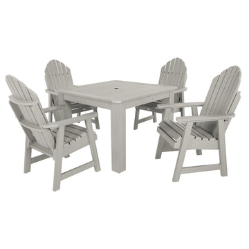 Hamilton 5pc Square Dining Set 42in x 42in - Dining Height Dining Highwood USA Harbor Gray
