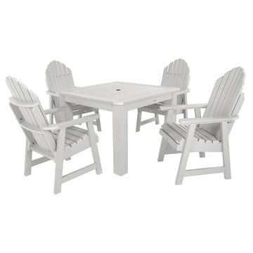 Hamilton 5pc Square Dining Set 42in x 42in - Dining Height Dining Highwood USA White