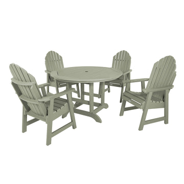 Hamilton 5pc 48in Round Dining Set - Dining Height Dining Highwood USA Eucalyptus